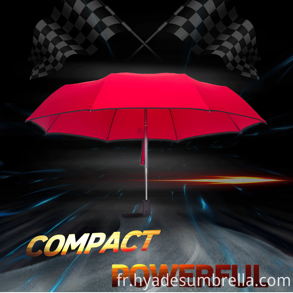 3 Parapluie pliant Compact Red 3 Folding Umbrella Compact Red